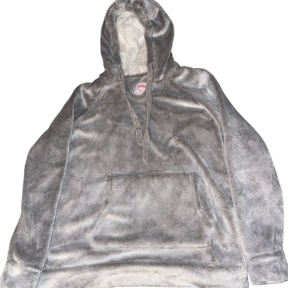Women’s Gray plush Hoodie Sweater
